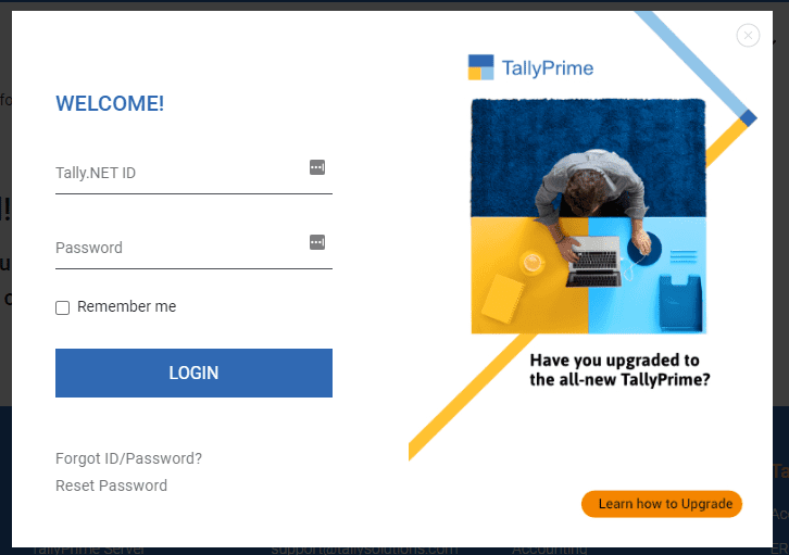 Tally.NET ID to log on