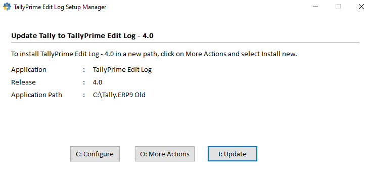 TallyPrime Update Step 2